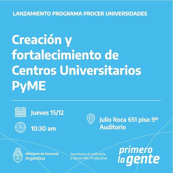 Lanzamiento del Programa PROCER Universidades II